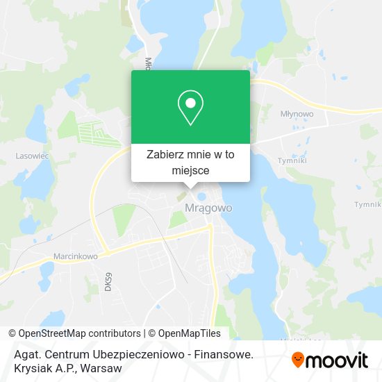 Mapa Agat. Centrum Ubezpieczeniowo - Finansowe. Krysiak A.P.