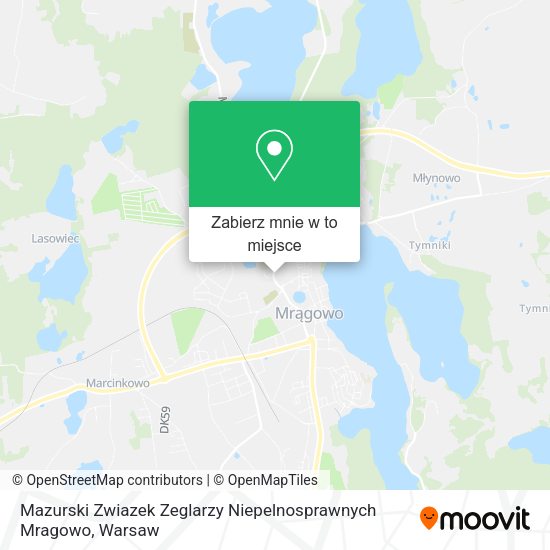 Mapa Mazurski Zwiazek Zeglarzy Niepelnosprawnych Mragowo