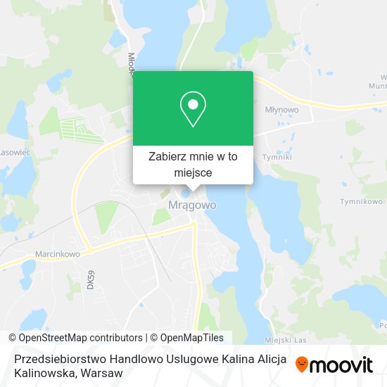 Mapa Przedsiebiorstwo Handlowo Uslugowe Kalina Alicja Kalinowska