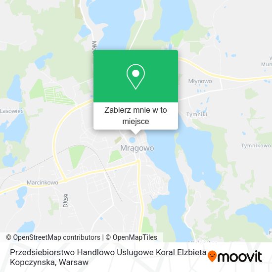 Mapa Przedsiebiorstwo Handlowo Uslugowe Koral Elzbieta Kopczynska