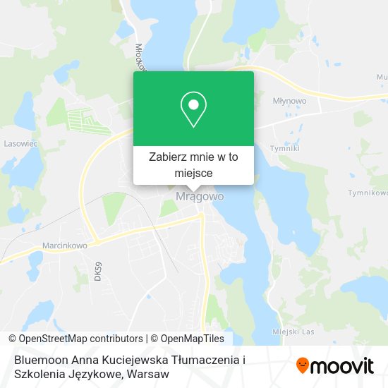 Mapa Bluemoon Anna Kuciejewska Tłumaczenia i Szkolenia Językowe