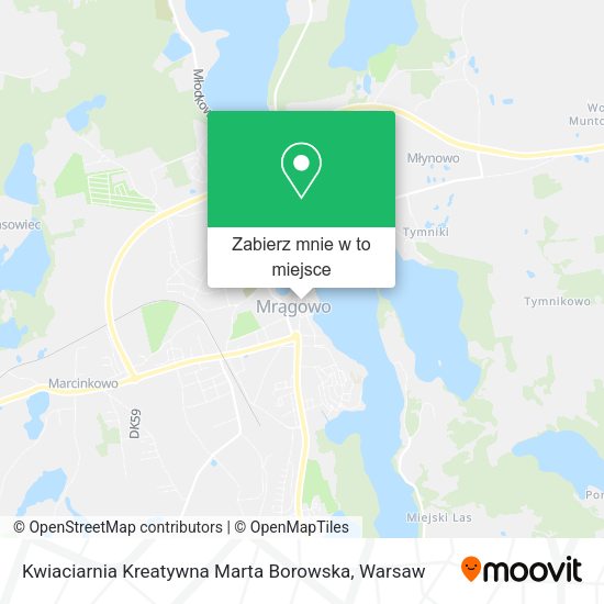 Mapa Kwiaciarnia Kreatywna Marta Borowska