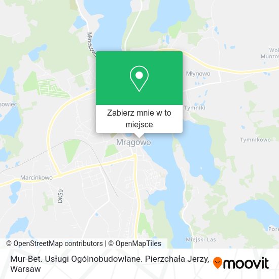 Mapa Mur-Bet. Usługi Ogólnobudowlane. Pierzchała Jerzy