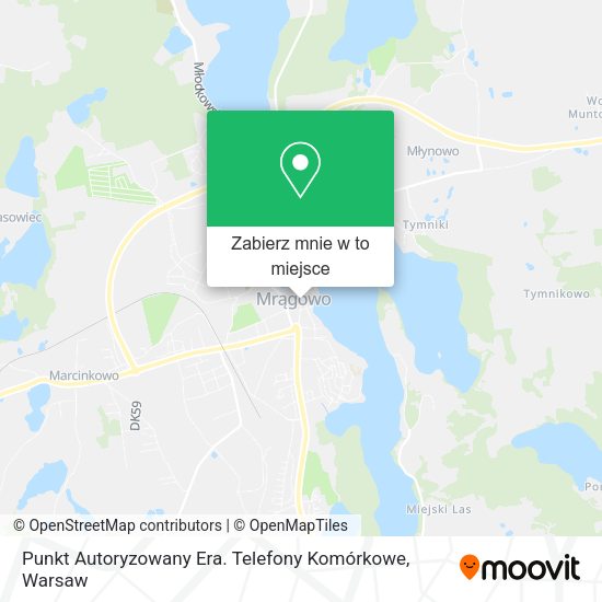 Mapa Punkt Autoryzowany Era. Telefony Komórkowe