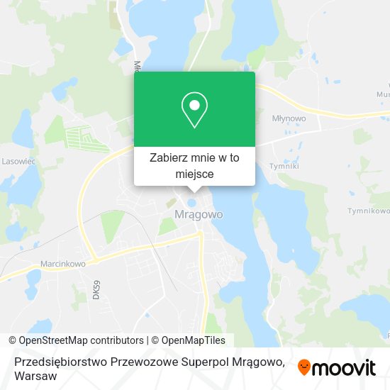 Mapa Przedsiębiorstwo Przewozowe Superpol Mrągowo