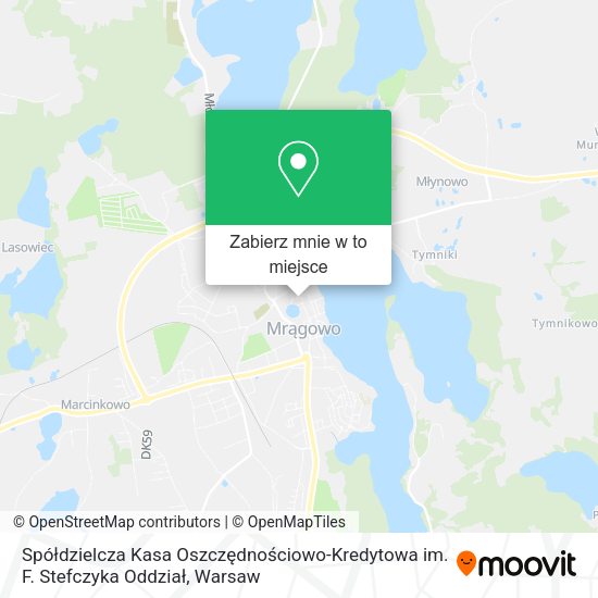 Mapa Spółdzielcza Kasa Oszczędnościowo-Kredytowa im. F. Stefczyka Oddział