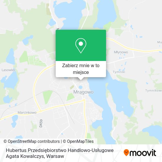 Mapa Hubertus Przedsiębiorstwo Handlowo-Usługowe Agata Kowalczys