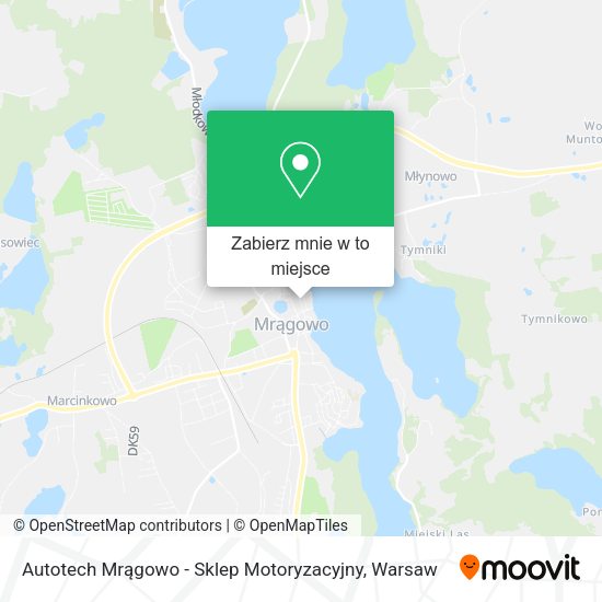 Mapa Autotech Mrągowo - Sklep Motoryzacyjny