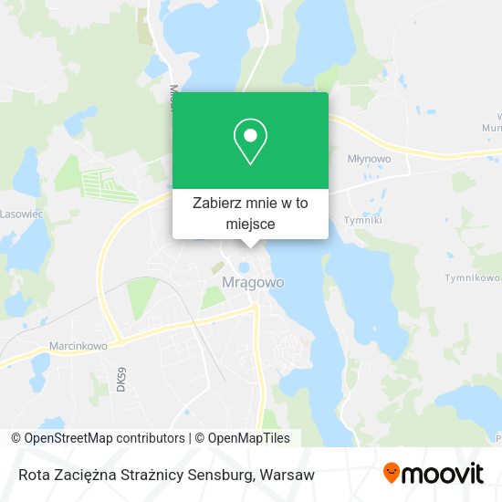 Mapa Rota Zaciężna Strażnicy Sensburg