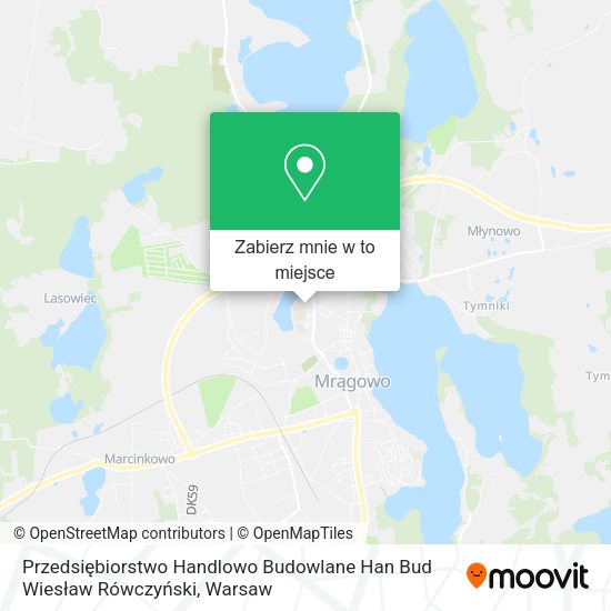 Mapa Przedsiębiorstwo Handlowo Budowlane Han Bud Wiesław Rówczyński