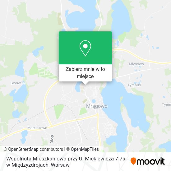 Mapa Wspólnota Mieszkaniowa przy Ul Mickiewicza 7 7a w Międzyzdrojach