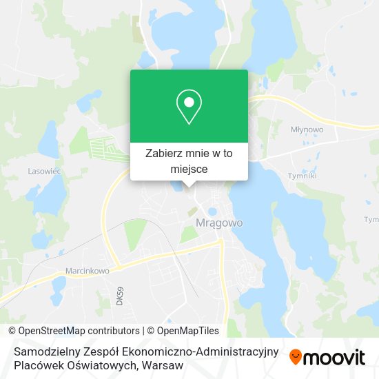 Mapa Samodzielny Zespół Ekonomiczno-Administracyjny Placówek Oświatowych