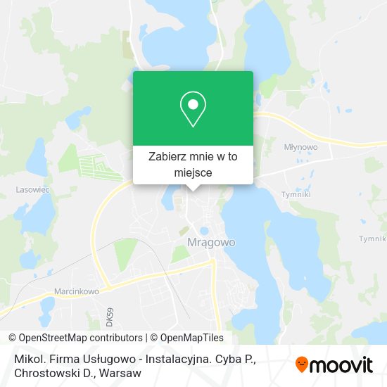 Mapa Mikol. Firma Usługowo - Instalacyjna. Cyba P., Chrostowski D.