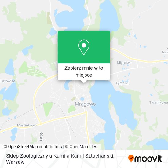 Mapa Sklep Zoologiczny u Kamila Kamil Sztachanski