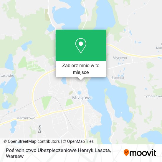 Mapa Pośrednictwo Ubezpieczeniowe Henryk Lasota