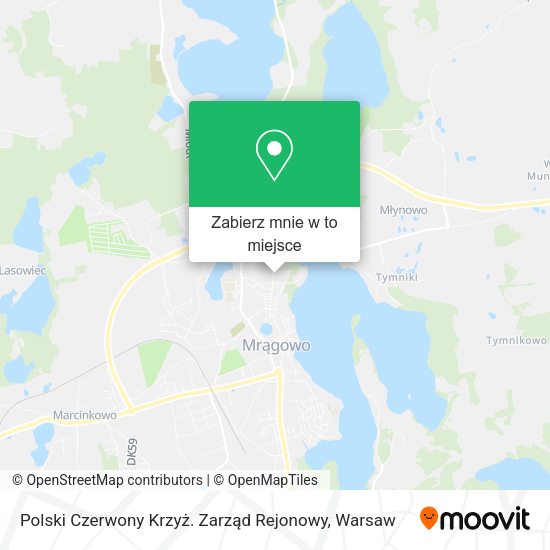 Mapa Polski Czerwony Krzyż. Zarząd Rejonowy