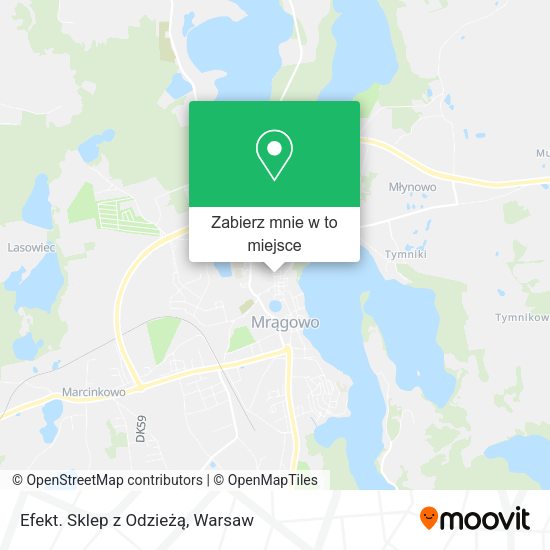 Mapa Efekt. Sklep z Odzieżą