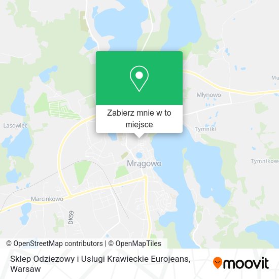 Mapa Sklep Odziezowy i Uslugi Krawieckie Eurojeans