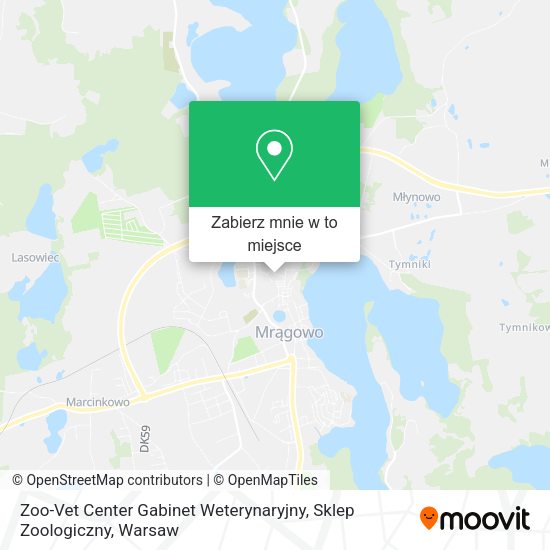 Mapa Zoo-Vet Center Gabinet Weterynaryjny, Sklep Zoologiczny