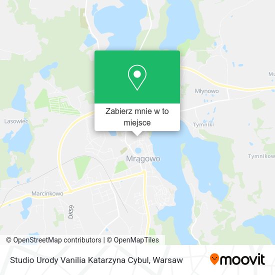 Mapa Studio Urody Vanilia Katarzyna Cybul