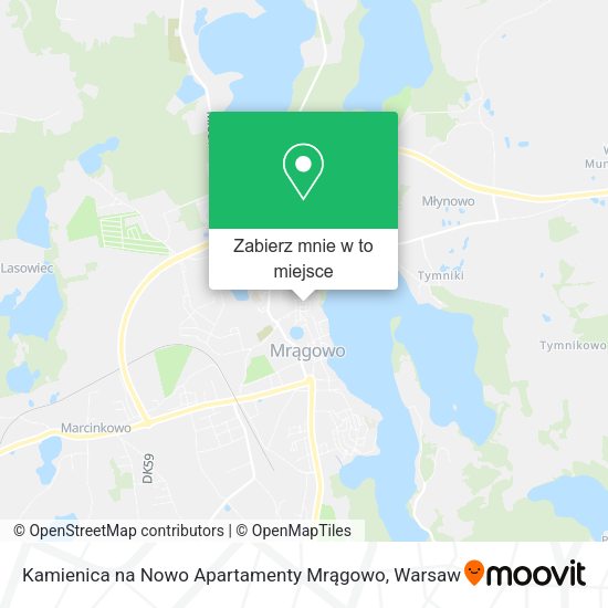 Mapa Kamienica na Nowo Apartamenty Mrągowo