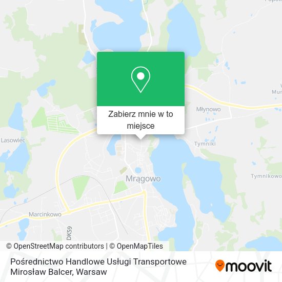 Mapa Pośrednictwo Handlowe Usługi Transportowe Mirosław Balcer