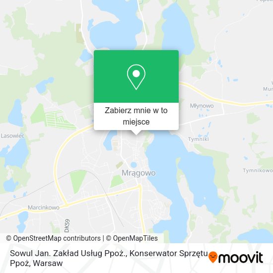 Mapa Sowul Jan. Zakład Usług Ppoż., Konserwator Sprzętu Ppoż