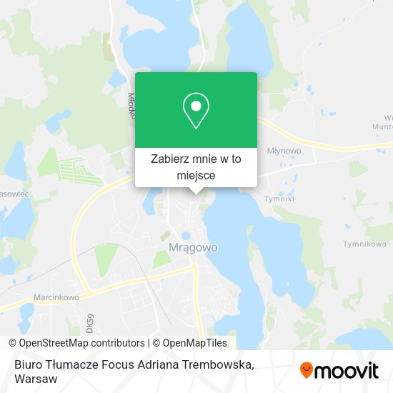 Mapa Biuro Tłumacze Focus Adriana Trembowska