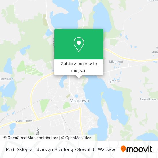 Mapa Red. Sklep z Odzieżą i Biżuterią - Sowul J.