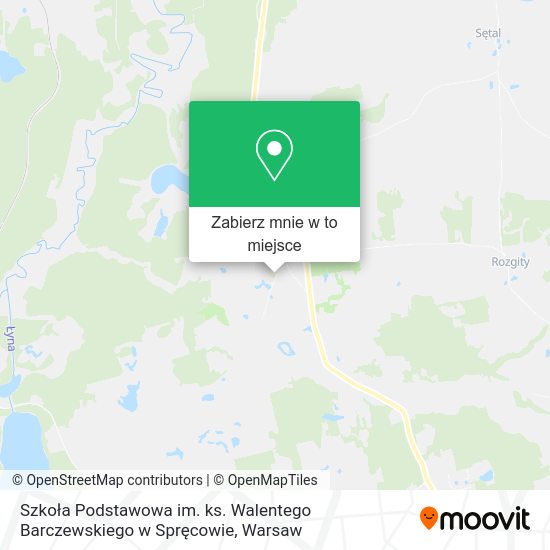 Mapa Szkoła Podstawowa im. ks. Walentego Barczewskiego w Spręcowie