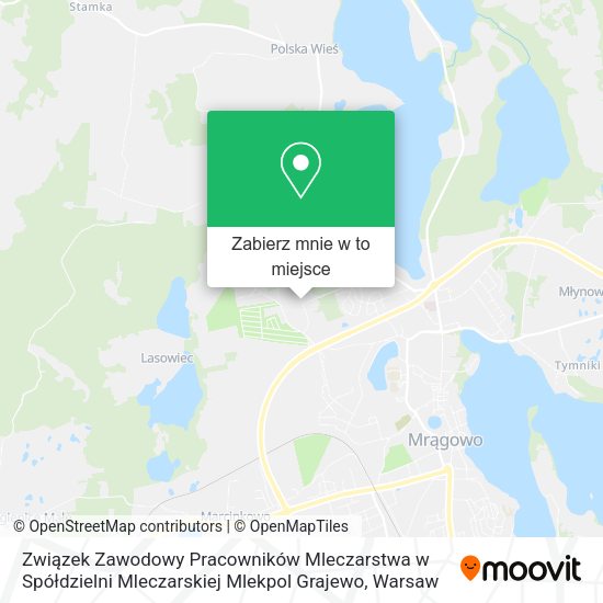 Mapa Związek Zawodowy Pracowników Mleczarstwa w Spółdzielni Mleczarskiej Mlekpol Grajewo