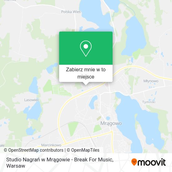 Mapa Studio Nagrań w Mrągowie - Break For Music