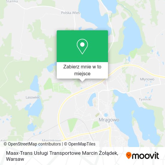 Mapa Maax-Trans Usługi Transportowe Marcin Żołądek