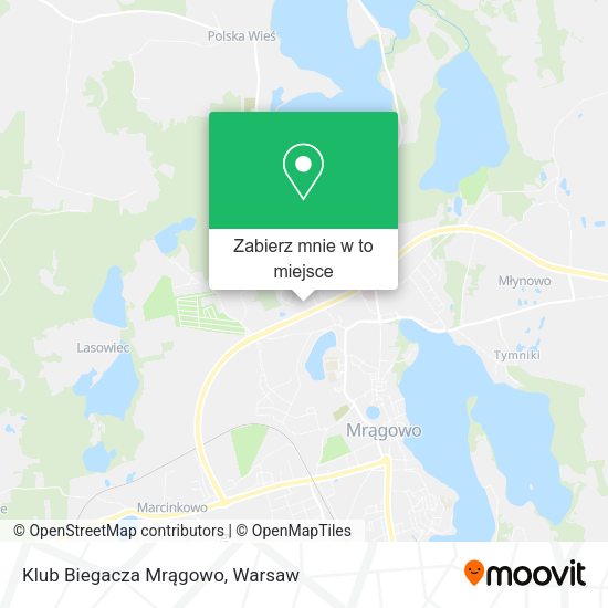 Mapa Klub Biegacza Mrągowo