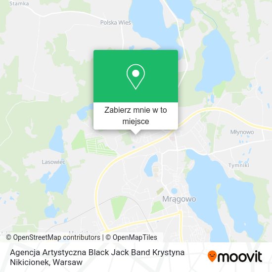 Mapa Agencja Artystyczna Black Jack Band Krystyna Nikicionek