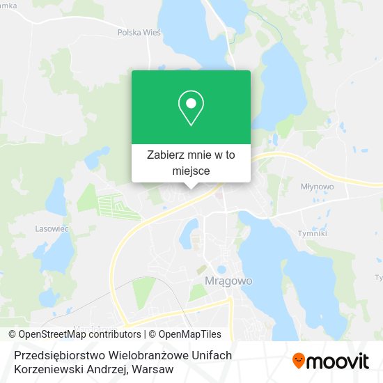 Mapa Przedsiębiorstwo Wielobranżowe Unifach Korzeniewski Andrzej