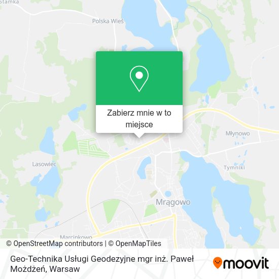 Mapa Geo-Technika Usługi Geodezyjne mgr inż. Paweł Możdżeń