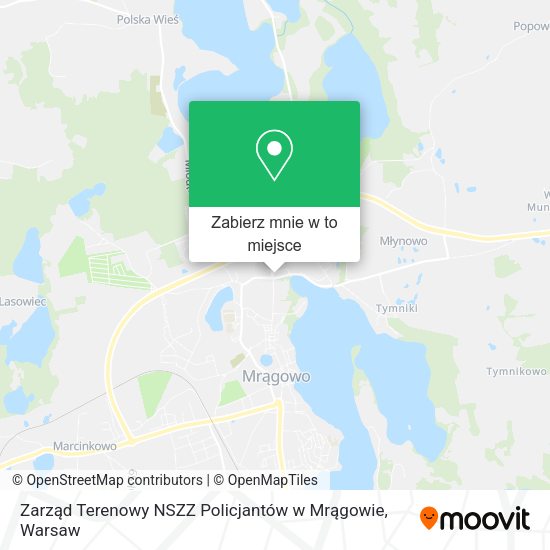 Mapa Zarząd Terenowy NSZZ Policjantów w Mrągowie