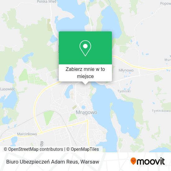 Mapa Biuro Ubezpieczeń Adam Reus