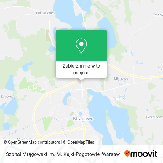 Mapa Szpital Mrągowski im. M. Kajki-Pogotowie