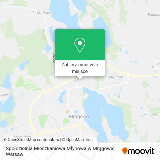 Mapa Spółdzielnia Mieszkaniowa Młynowa w Mrągowie