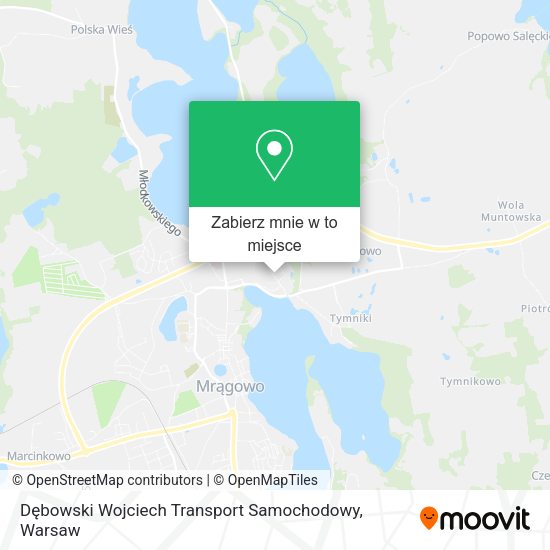 Mapa Dębowski Wojciech Transport Samochodowy