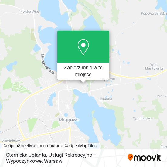 Mapa Sternicka Jolanta. Usługi Rekreacyjno - Wypoczynkowe