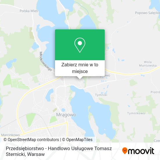 Mapa Przedsiębiorstwo - Handlowo Usługowe Tomasz Sternicki