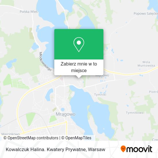 Mapa Kowalczuk Halina. Kwatery Prywatne