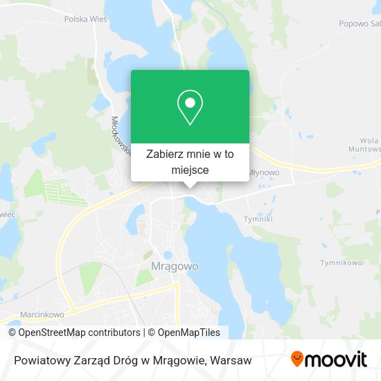 Mapa Powiatowy Zarząd Dróg w Mrągowie