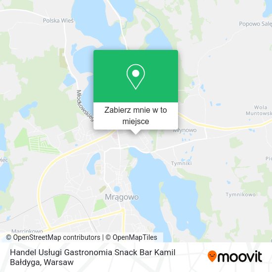 Mapa Handel Usługi Gastronomia Snack Bar Kamil Bałdyga