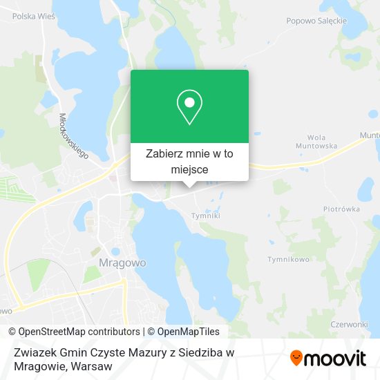 Mapa Zwiazek Gmin Czyste Mazury z Siedziba w Mragowie