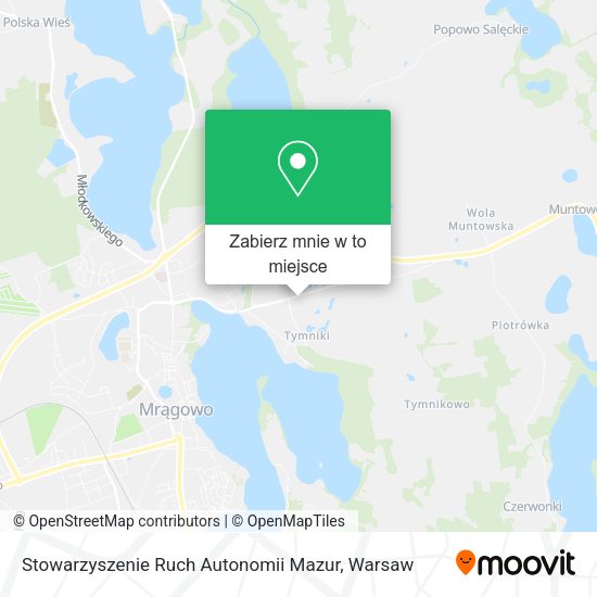 Mapa Stowarzyszenie Ruch Autonomii Mazur