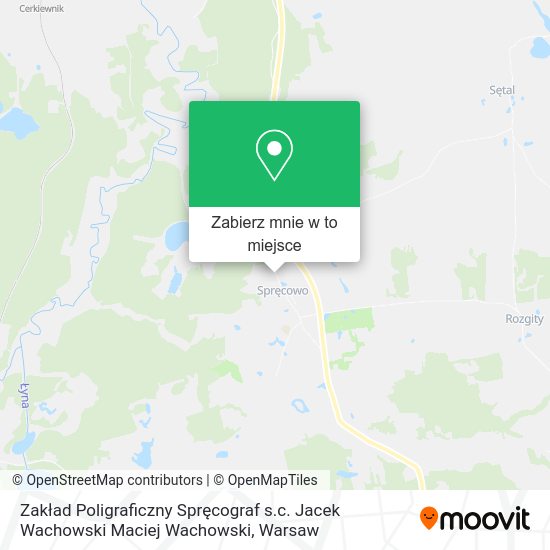 Mapa Zakład Poligraficzny Spręcograf s.c. Jacek Wachowski Maciej Wachowski